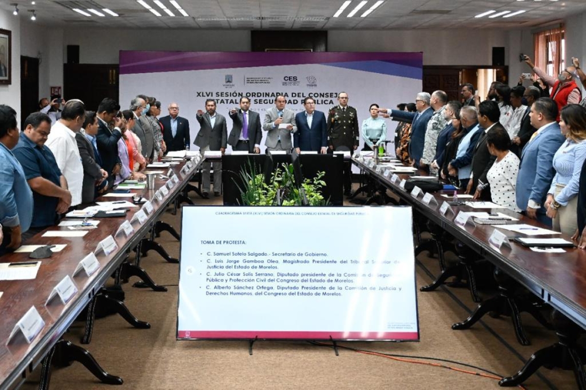 Preside Cuauhtémoc Blanco la XLVI sesión ordinaria del Consejo Estatal de Seguridad Pública