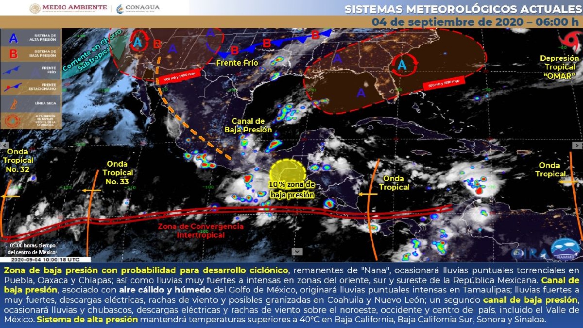 Pronostican lluvias durante este fin de semana en Morelos