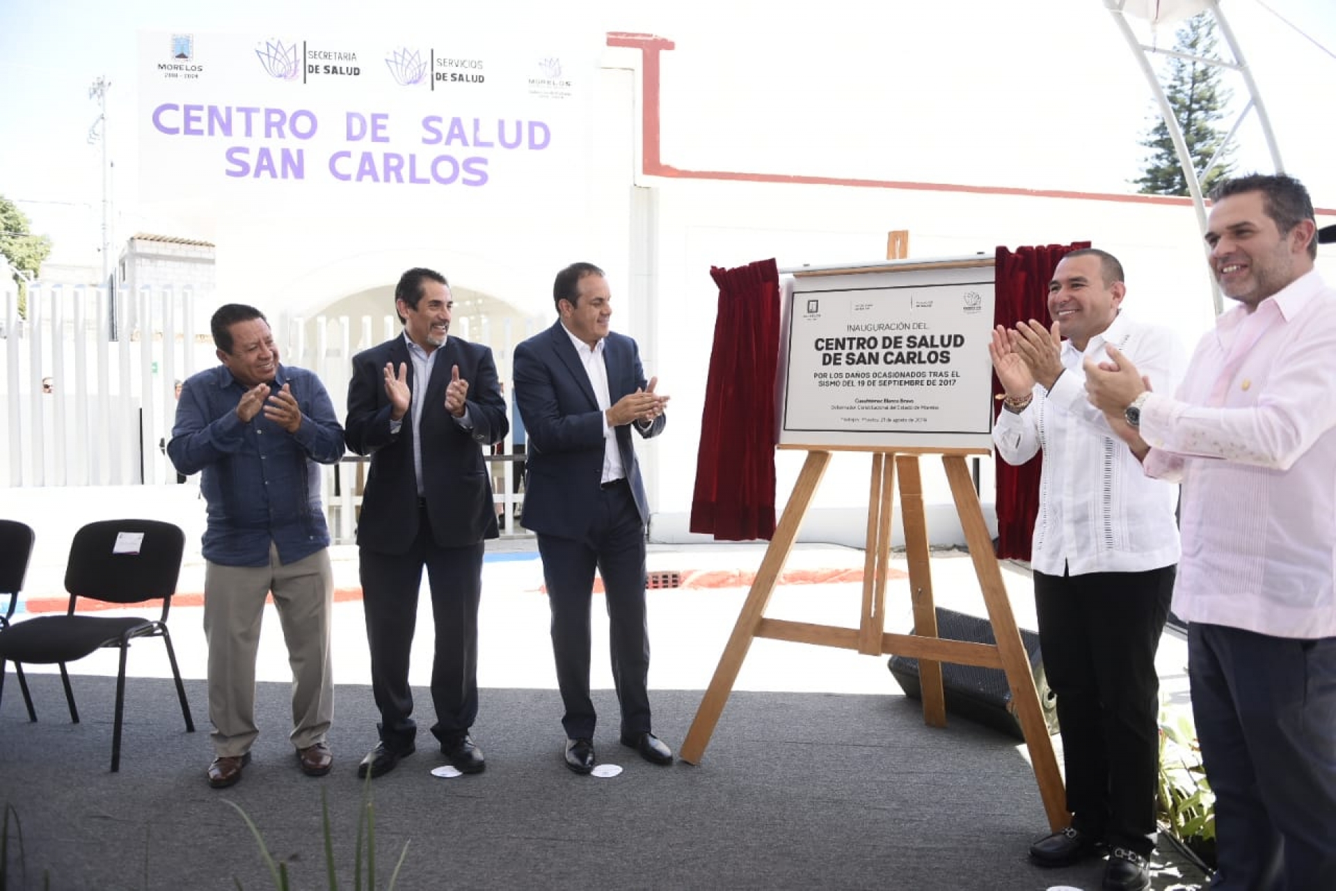 Inaugura gobernador centro de salud de San Carlos, en Yautepec