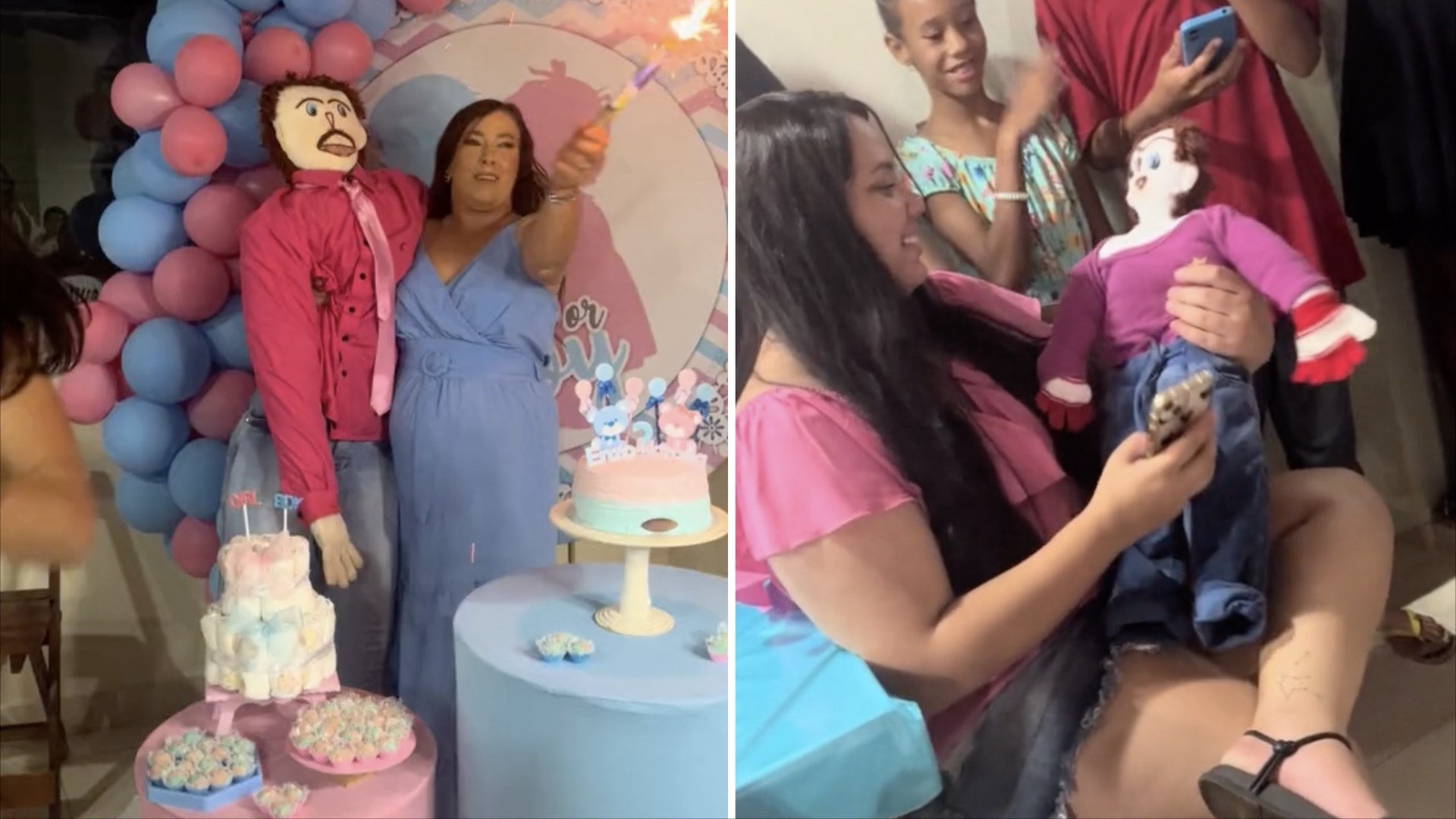 Increíble revelación de género por mujer casada con muñeco de trapo