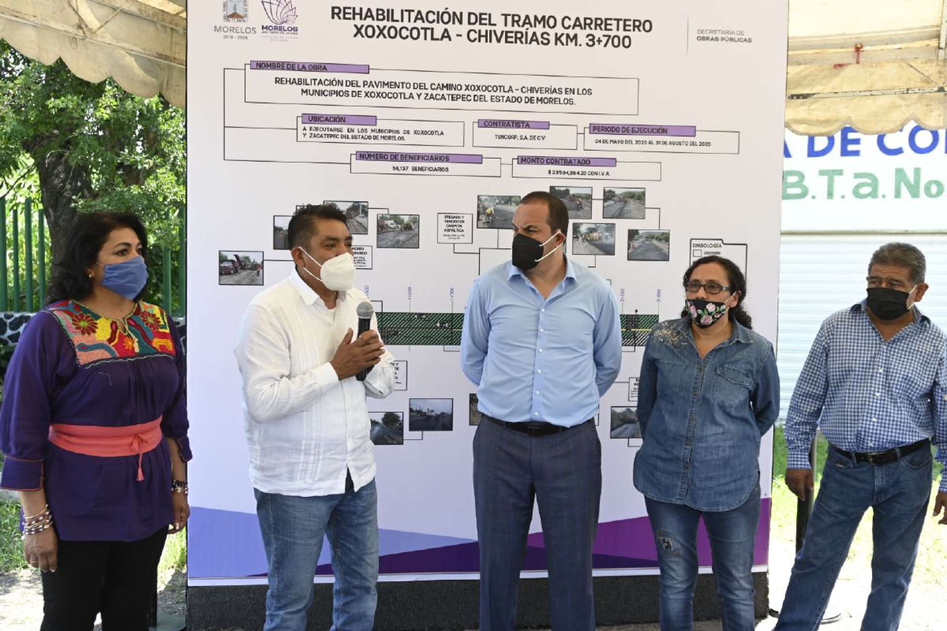 Supervisa Cuauhtémoc Blanco obra carretera en la zona sur