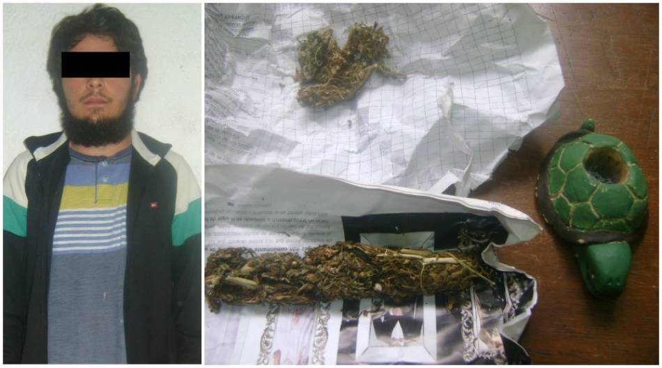 Arrestan a un individuo que llevaba marihuana