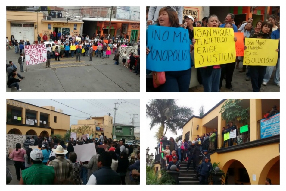 Chocan grupos de vecinos en Atlatlahucan durante protestas en alcaldía