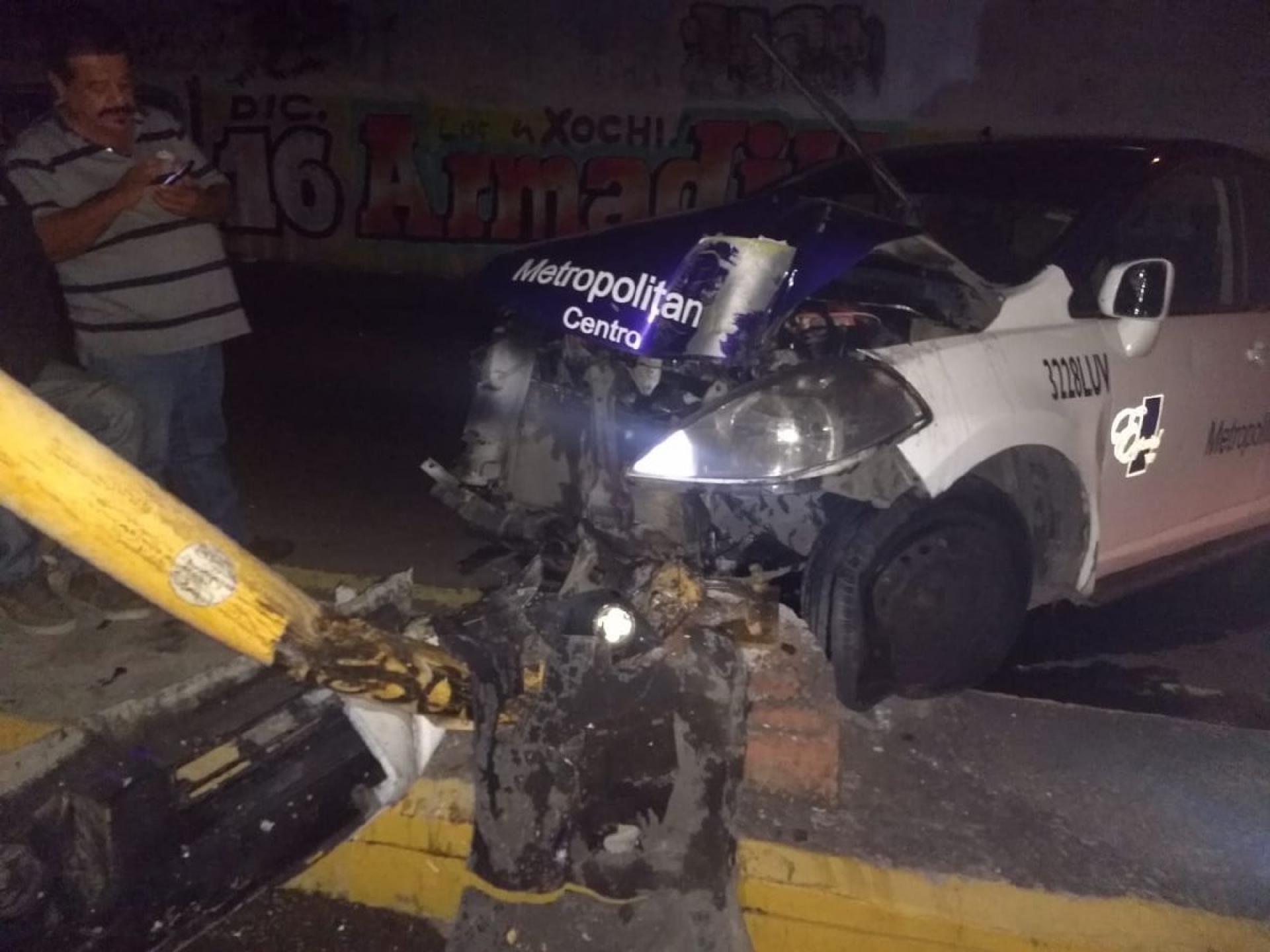 Un taxista resultó lesionado durante un choque