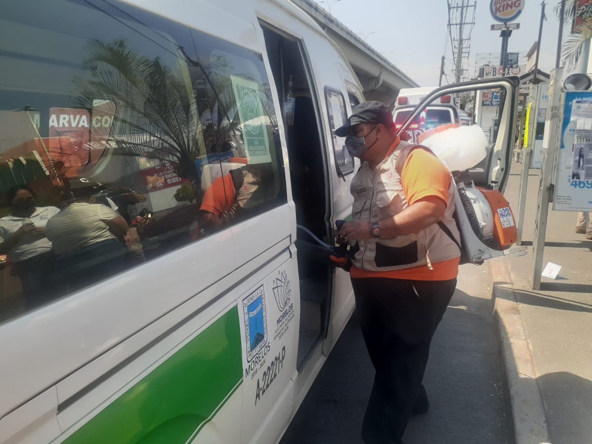 Supervisa 'Convoy, unidos por Morelos ante el covid-19" cumplimiento de medidas sanitarias en transporte público