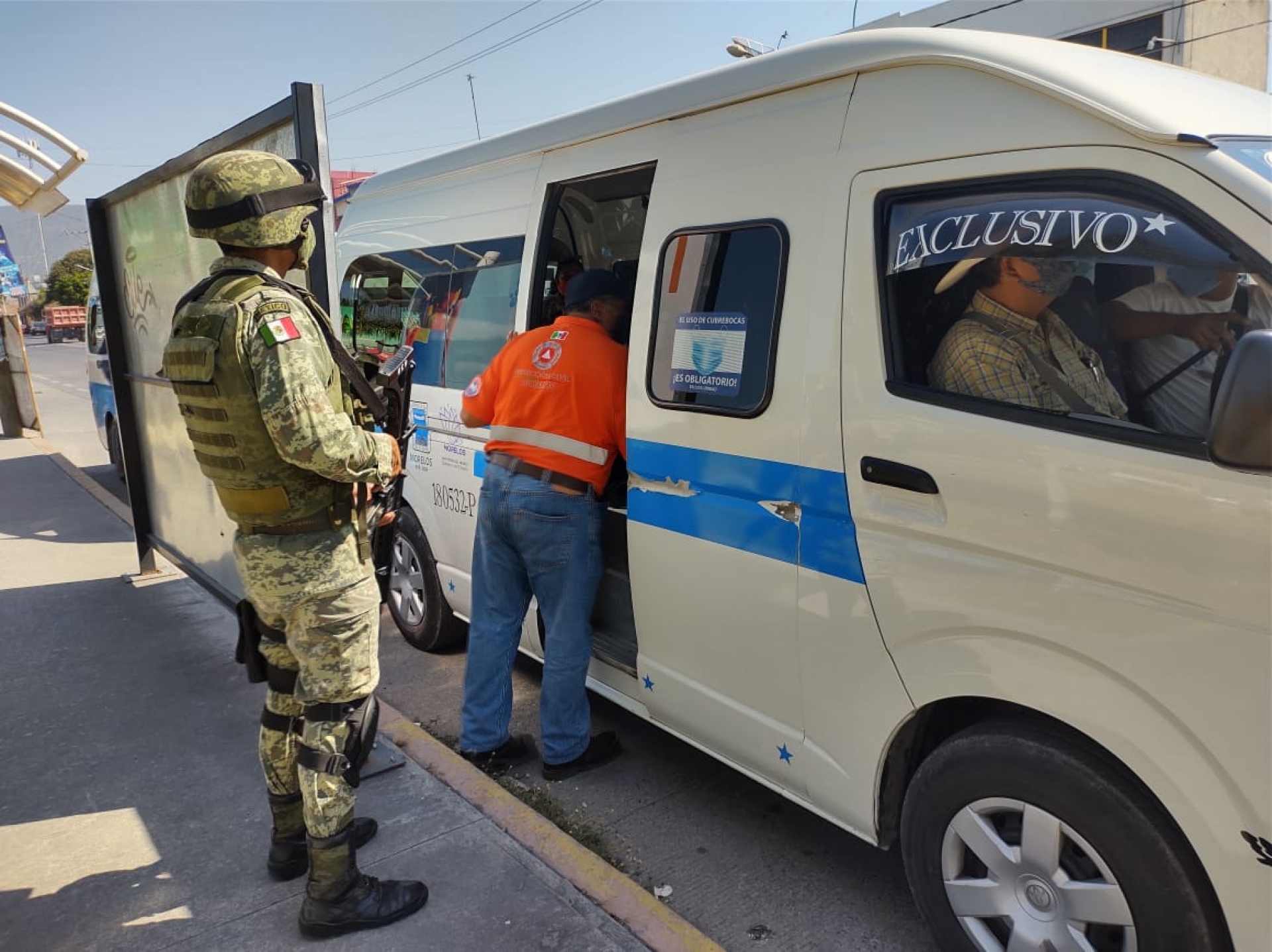 Exhorta 'Convoy' a usuarios del transporte a portar siempre el escudo de la salud