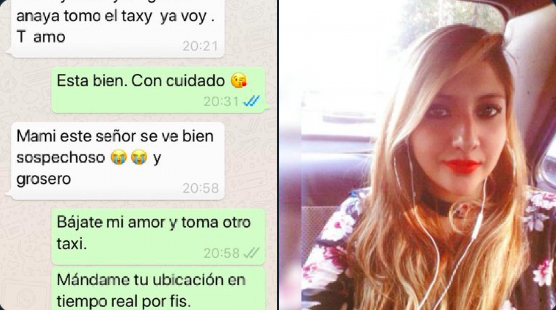 "Mami este señor se ve sospechoso y grosero" último mensaje de Karen tras tomar taxi en CDMX