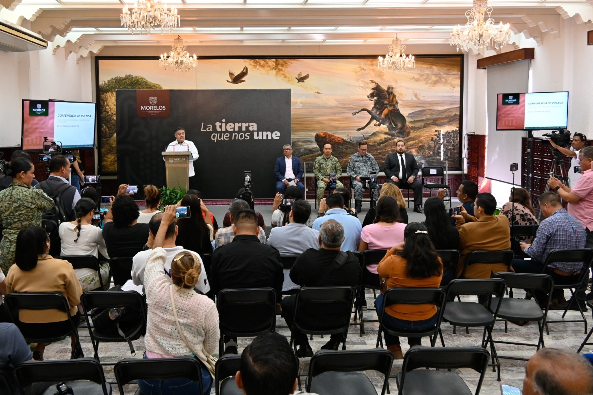 Aseguran integrantes de la Mesa de Coordinación para la Construcción de Paz y Seguridad a José Antonio 'N', alias 'La Vara'