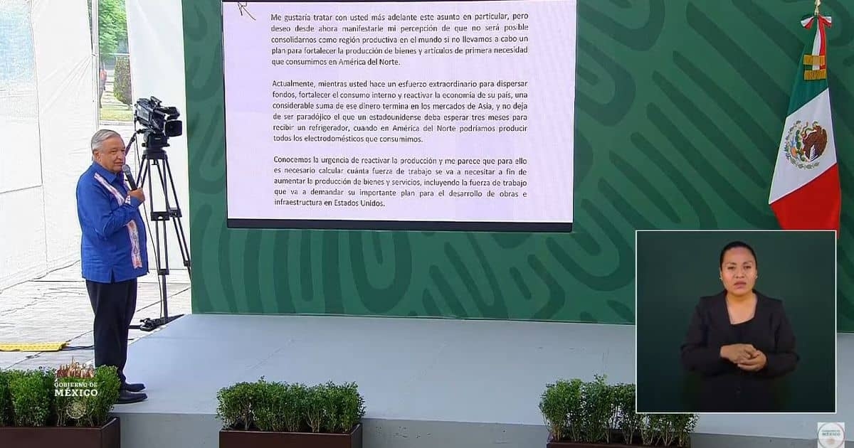 AMLO envía carta a Joe Biden para ayudar a migrantes de Centroamérica