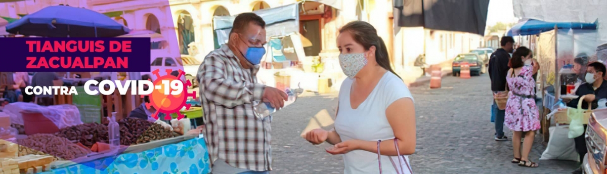 Mantienen medidas sanitarias en tianguis de Zacualpan