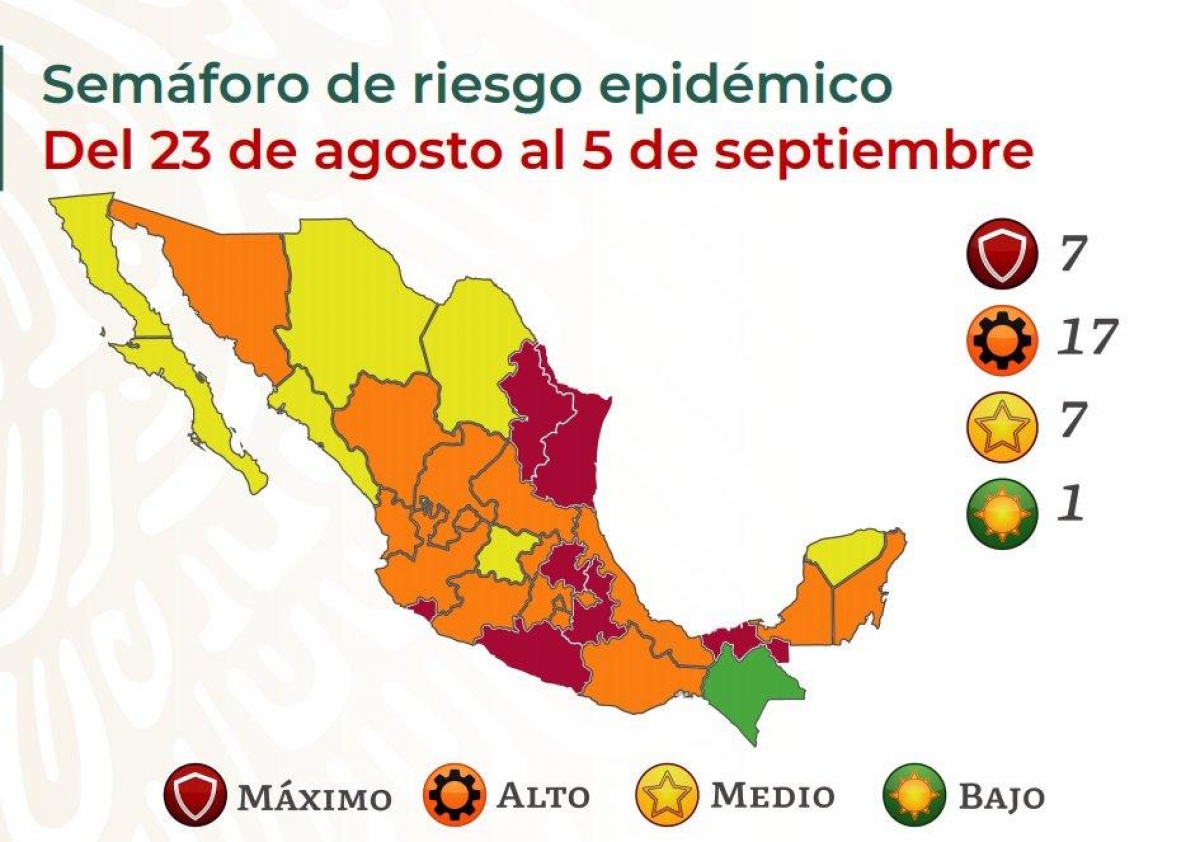 Morelos retrocede a semáforo naranja