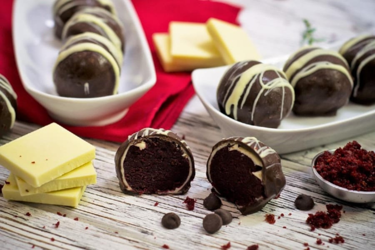 Trufas red velvet, sencillas de preparar con esta receta
