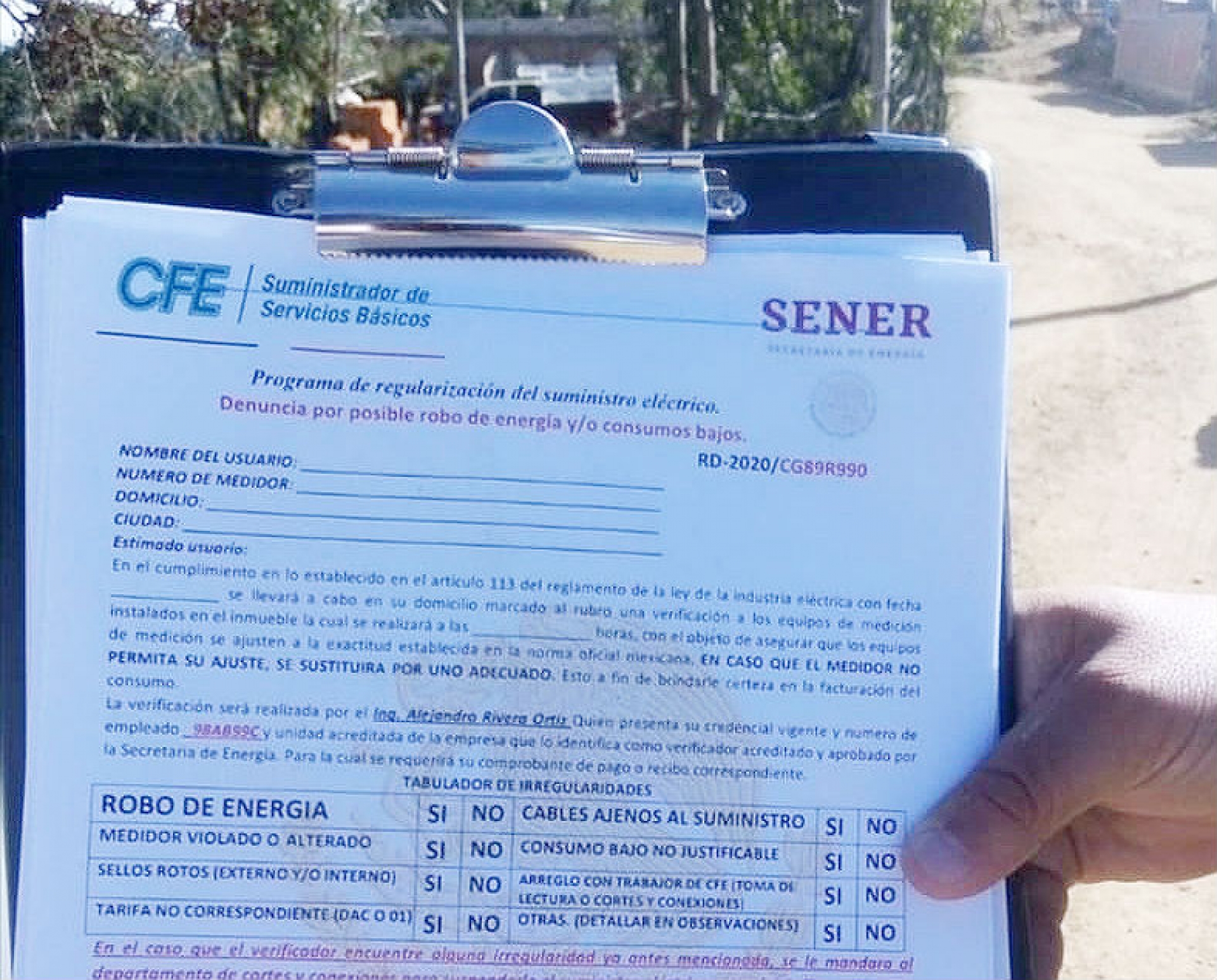 Alerta Consejo Ciudadano de Seguridad sobre uso de formatos falsos de CFE