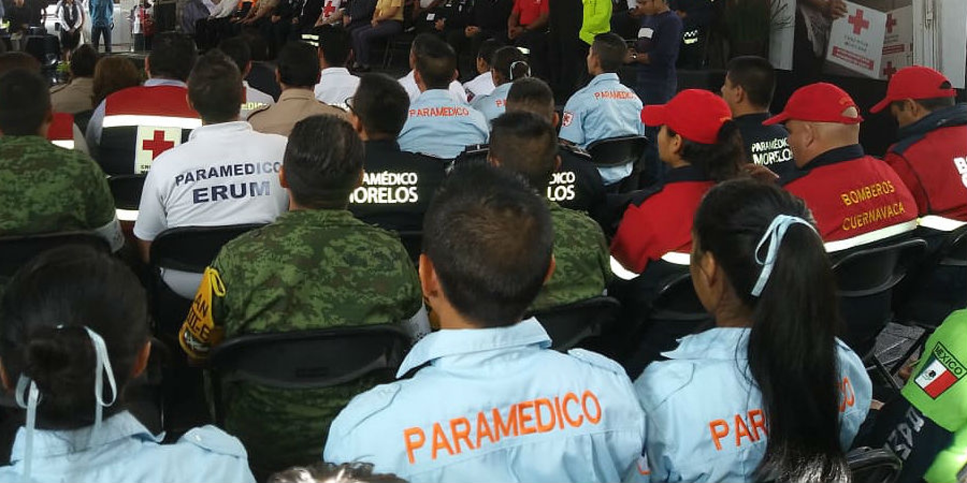 Conmemoran el Día del Socorrista en la Plaza de Armas