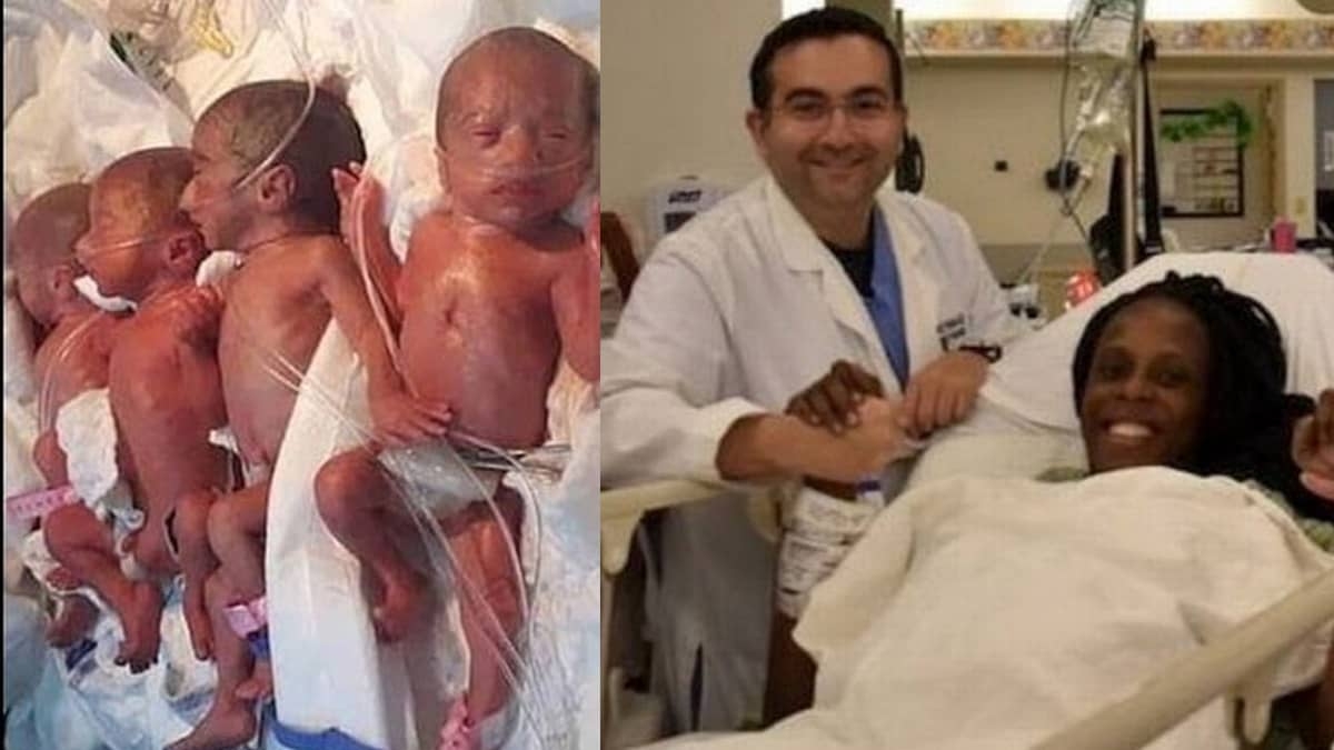 Una mujer da a luz a nueve bebés en un solo parto ¡Esperaba siete!