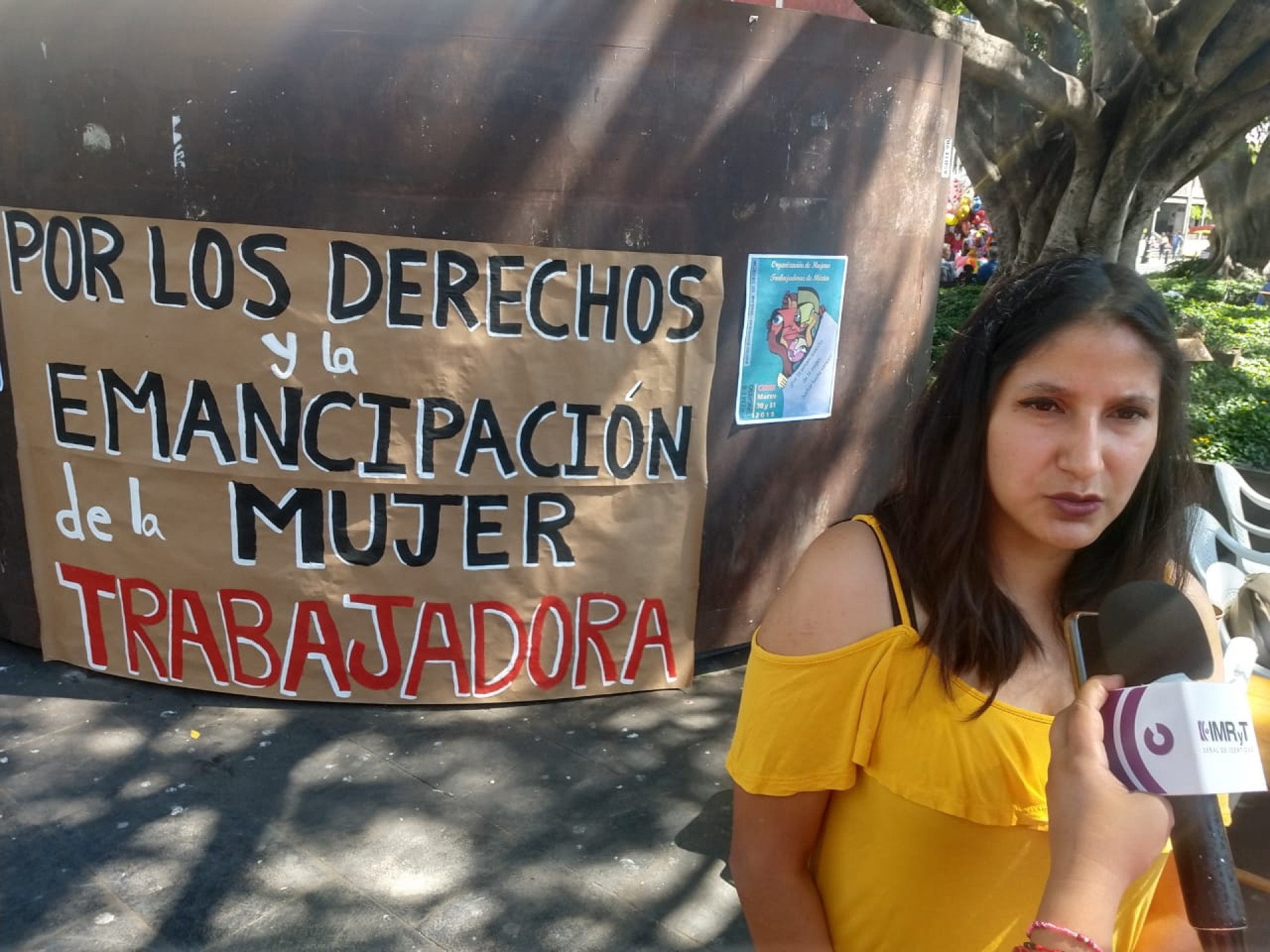 Se manifiesta la Organización de Mujeres Trabajadoras de México