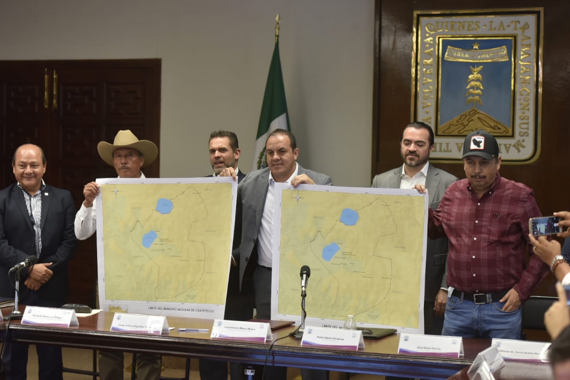 Firman convenio para reconocimiento de límites territoriales entre Miacatlán y Coatetelco