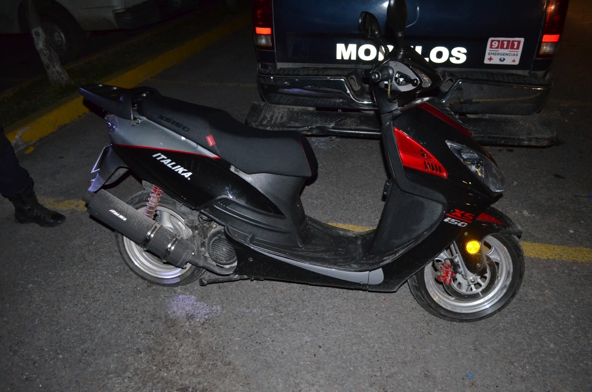Se quedó sin gas la moto que acababa de robar