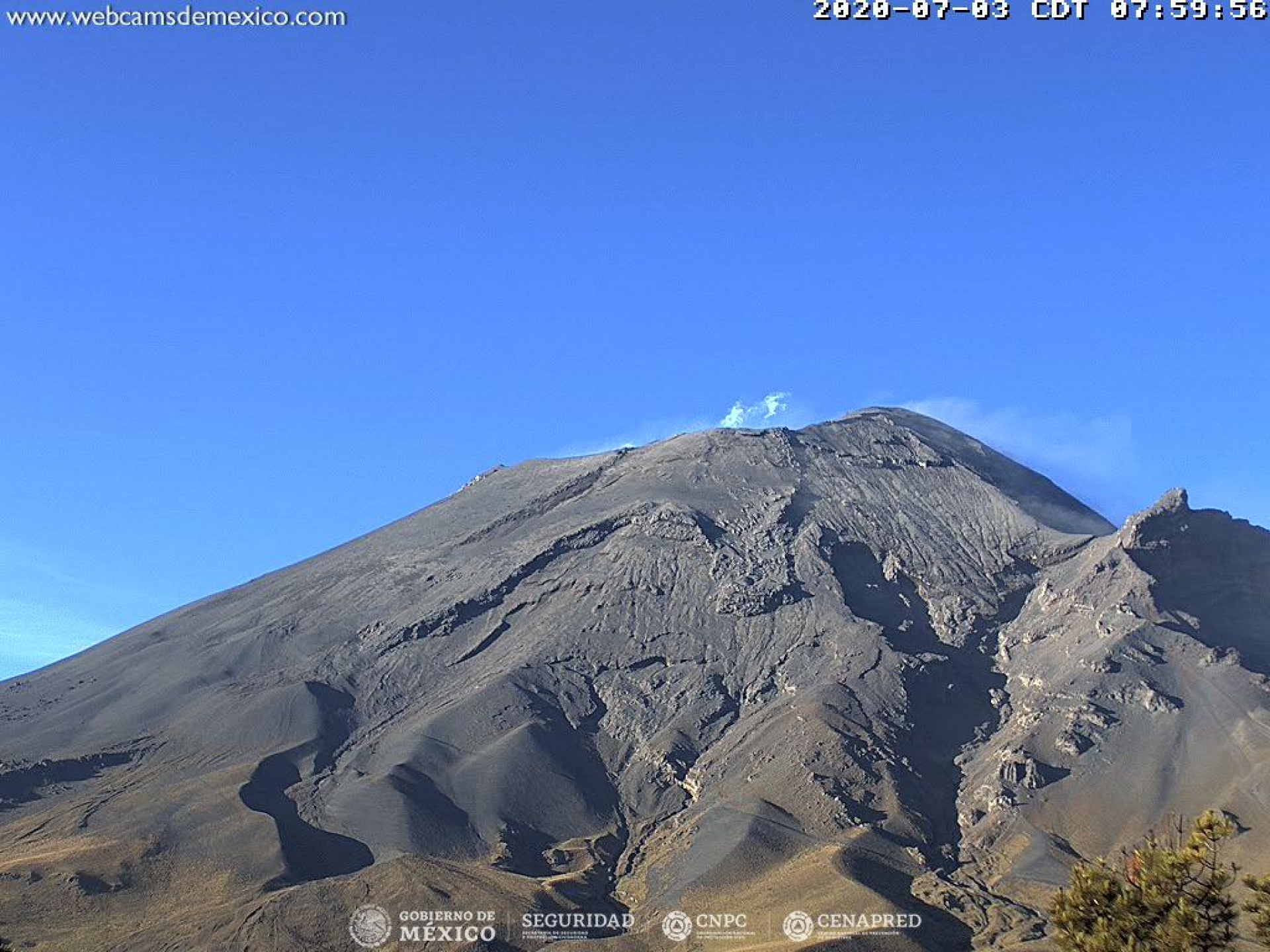 Identifica sistema de monitoreo 122 exhalaciones del volcán Popocatépetl