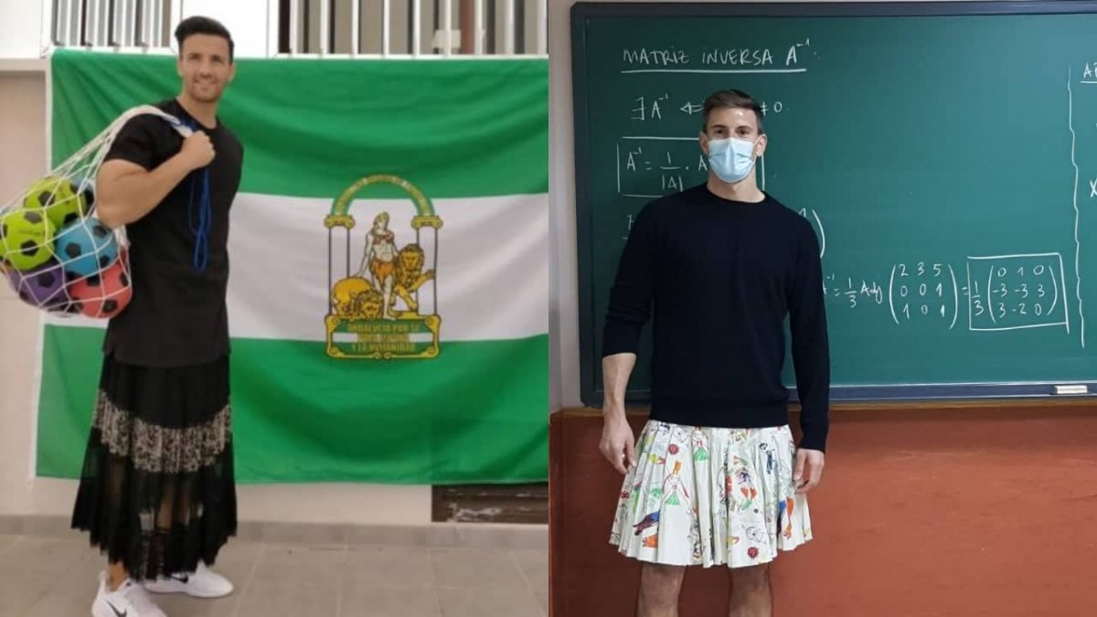 Profesores dan clase con falda para "fomentar la diversidad"