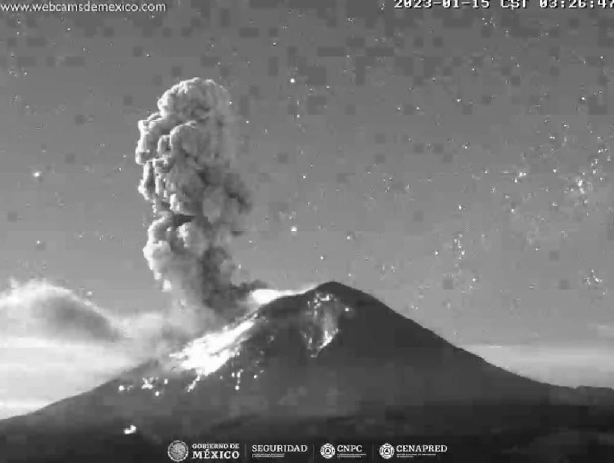 Aumenta el número de exhalaciones del volcán Popocatépetl