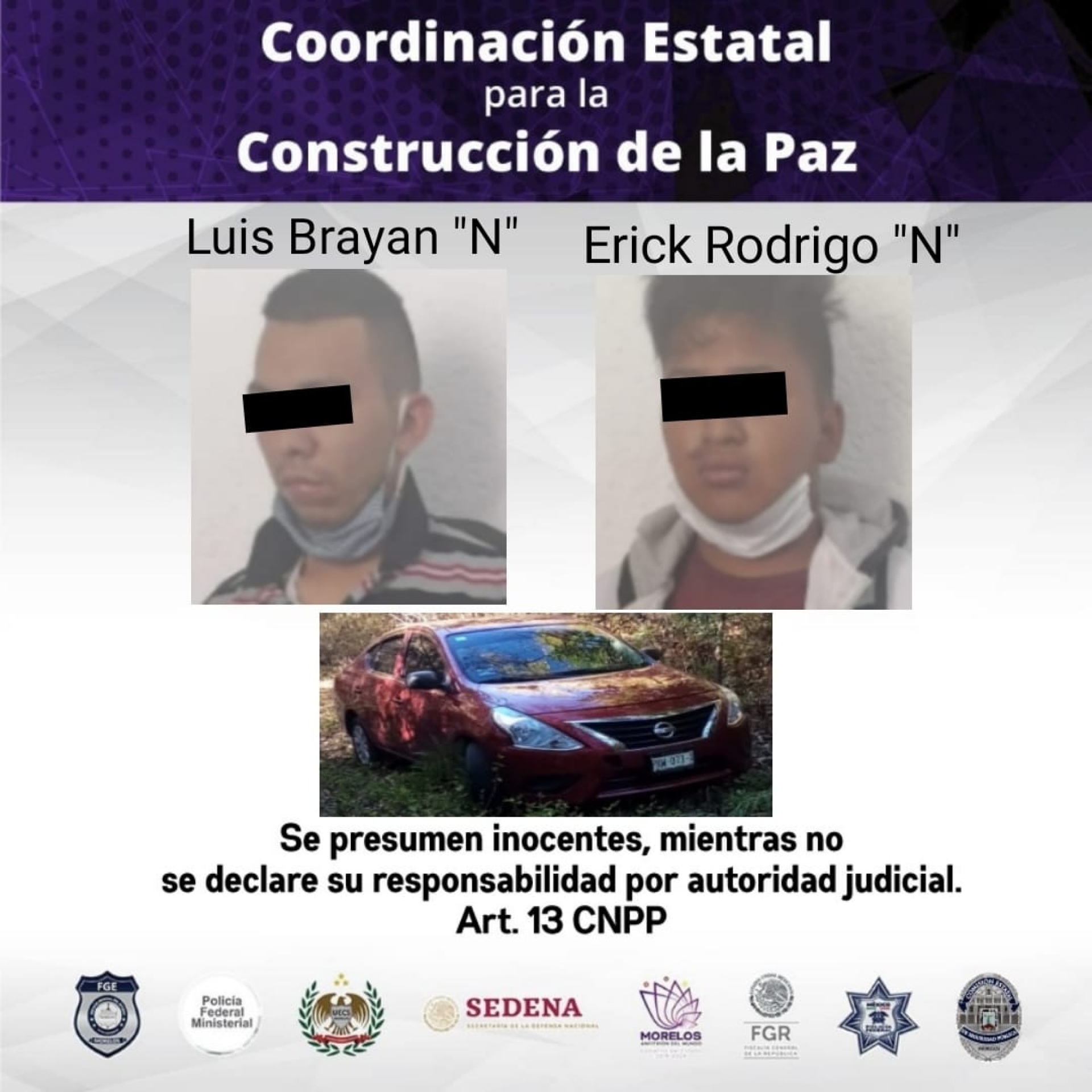 Dos detenidos por presunta privación ilegal de la libertad y robo de vehículo