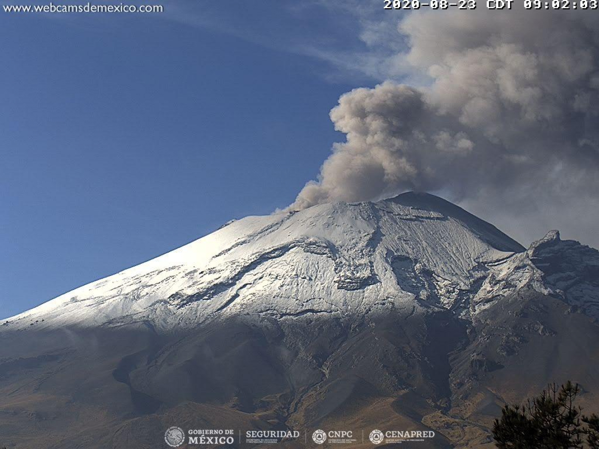 Identifican sistemas de monitoreo 156 exhalaciones del volcán Popocatépetl