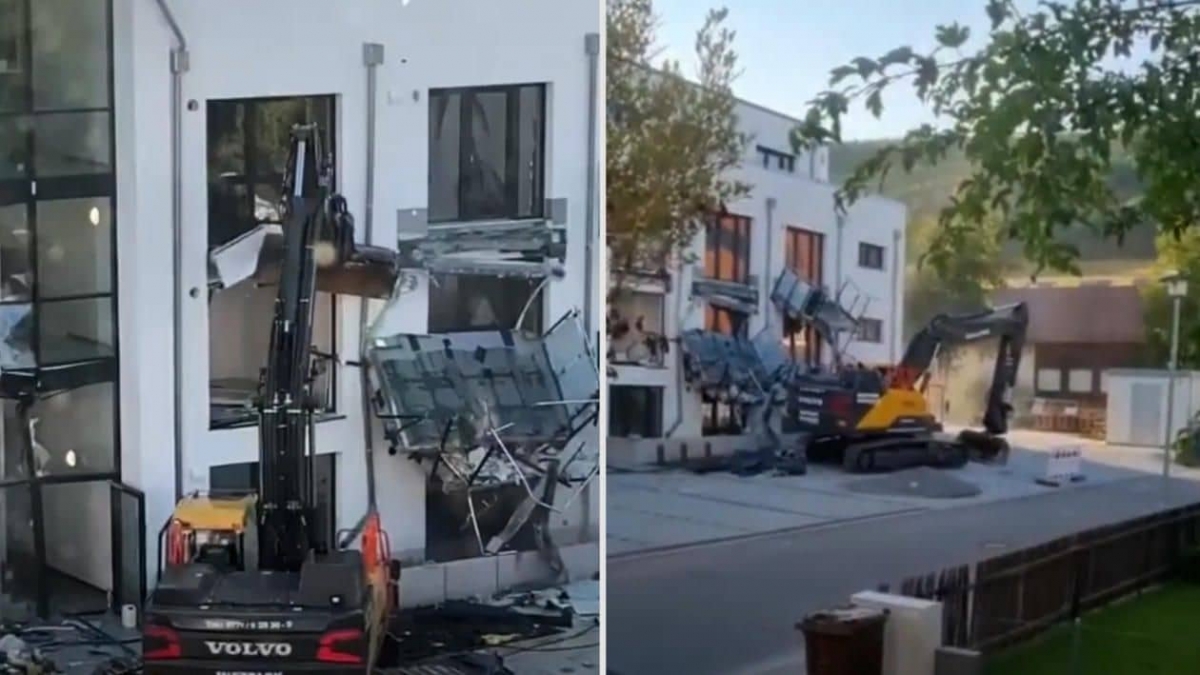 Hombre destruye edificio que construyó porque no le pagaron su sueldo