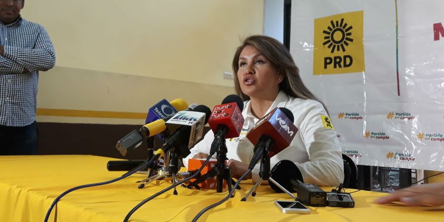 Acusa dirigente estatal del PRD a Meza Guzmán de "falsa redentora"