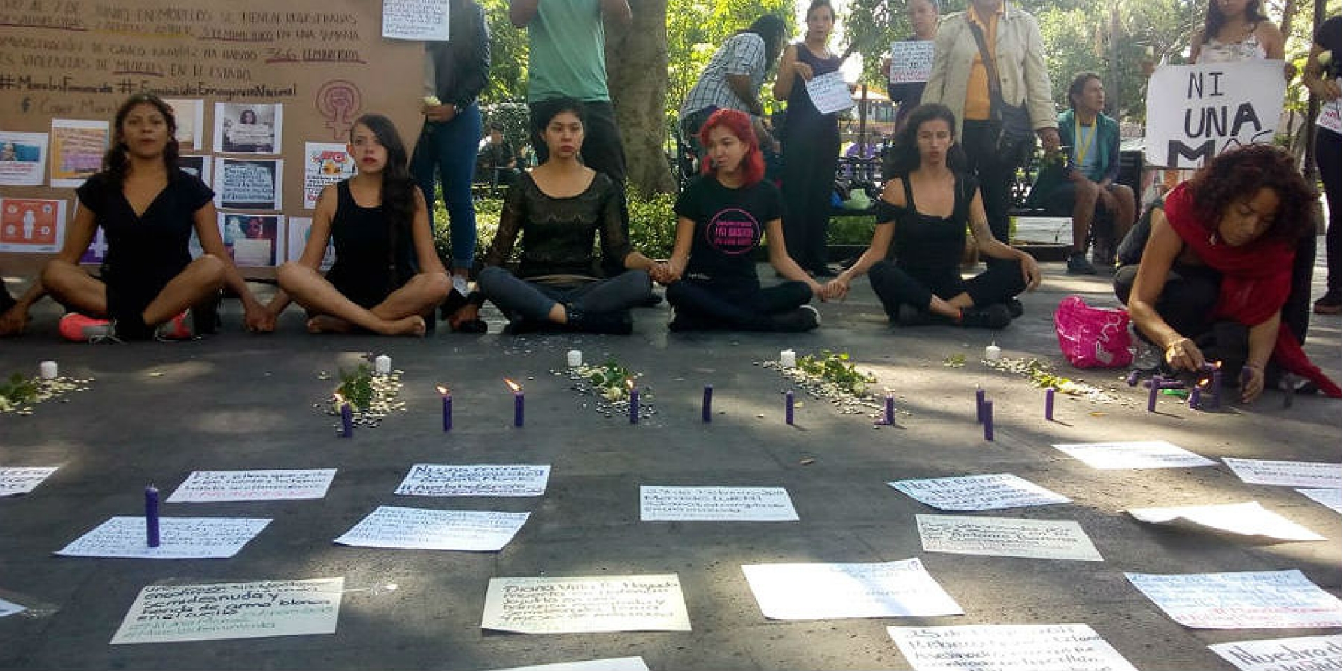 Se manifiestan mujeres de diferentes colectivos contra feminicidios