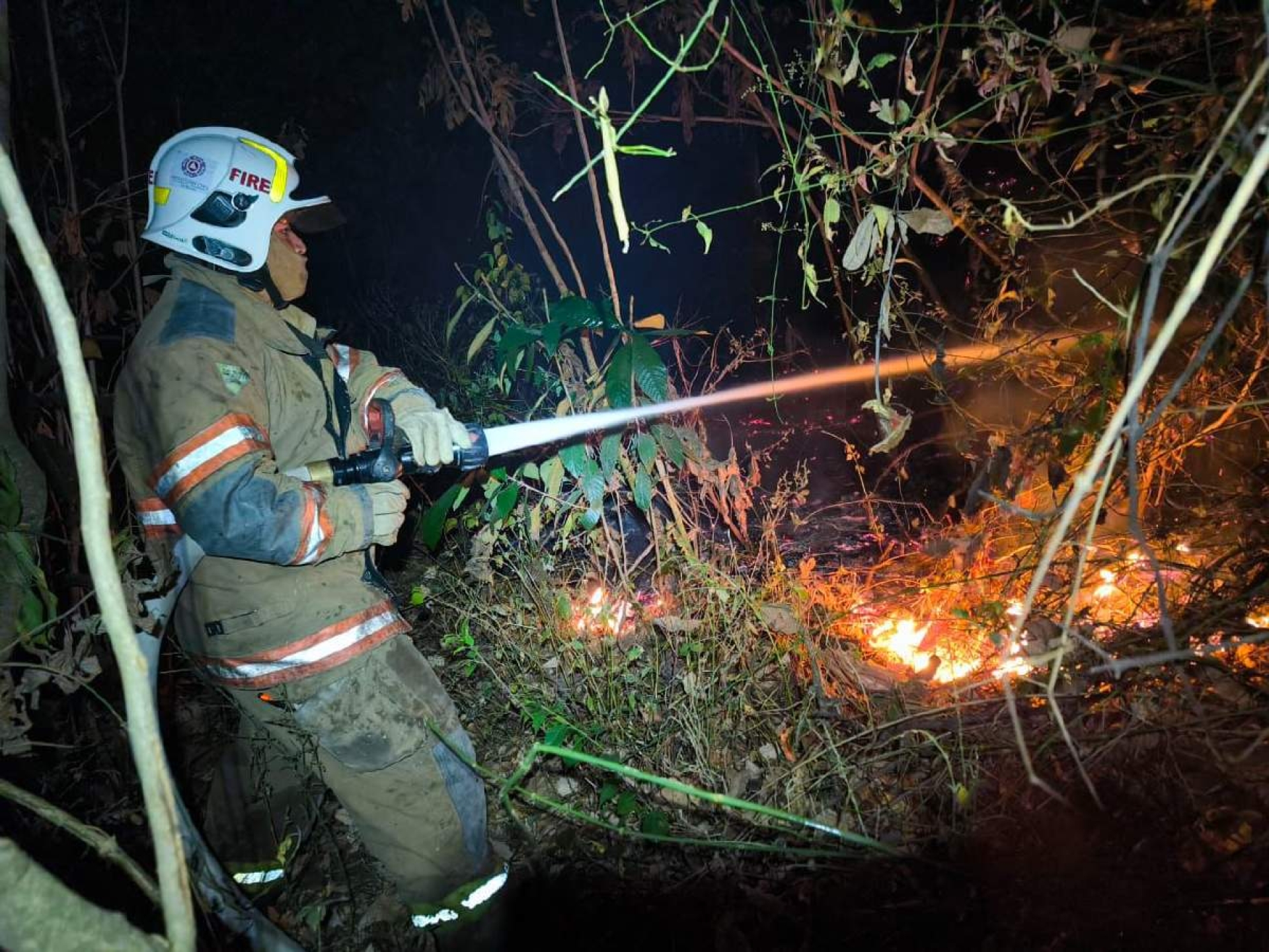 Continúa combate a incendio en el cerro 'La Herradura'