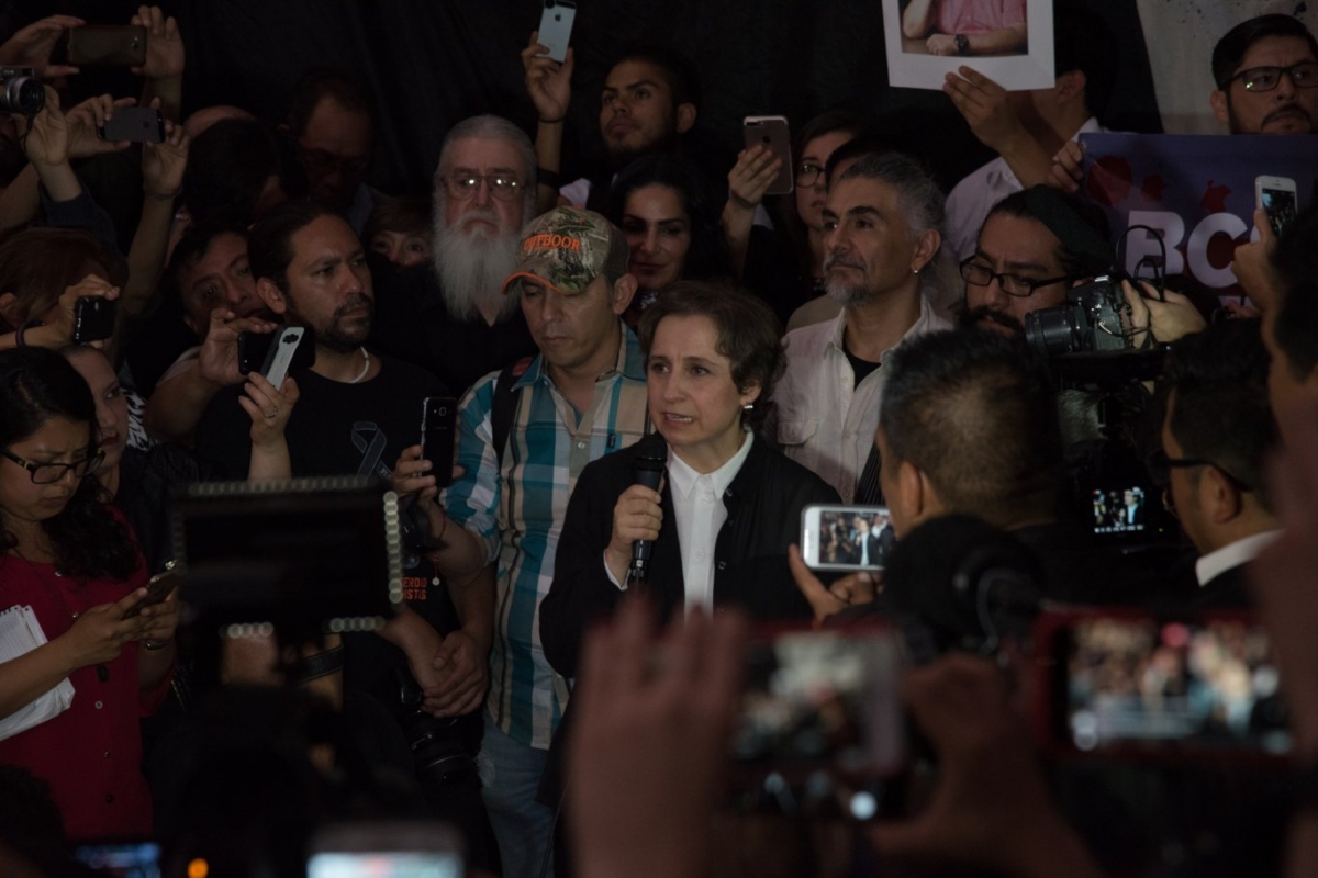 Aristegui: "Hoy el retrato de México tiene el rostro de un periodista asesinado"