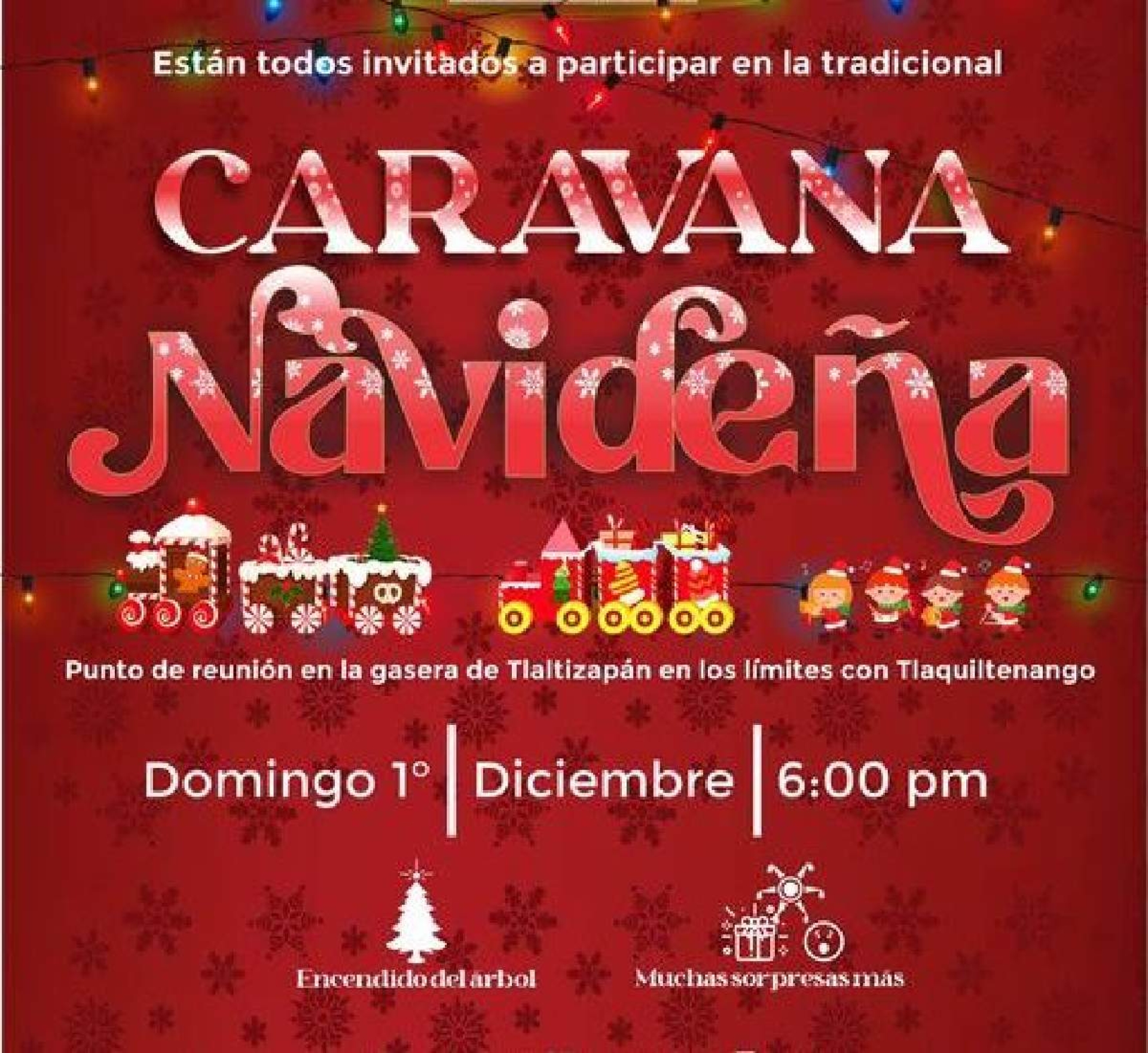 Anuncian caravana navideña y encendido del árbol