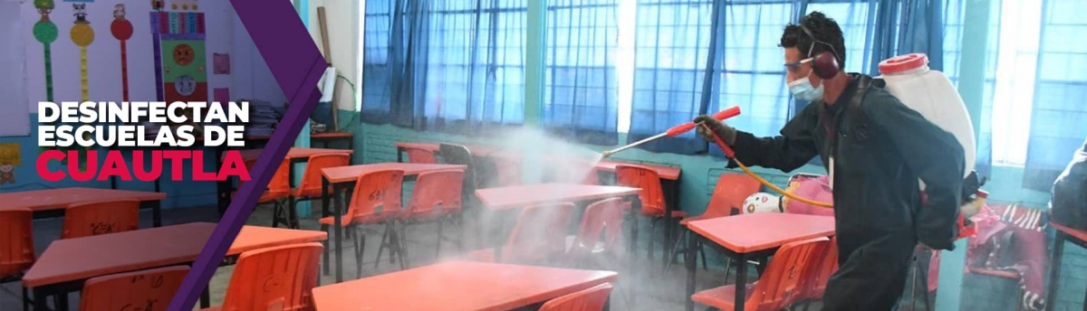 Desinfectan planteles educativos en Cuautla