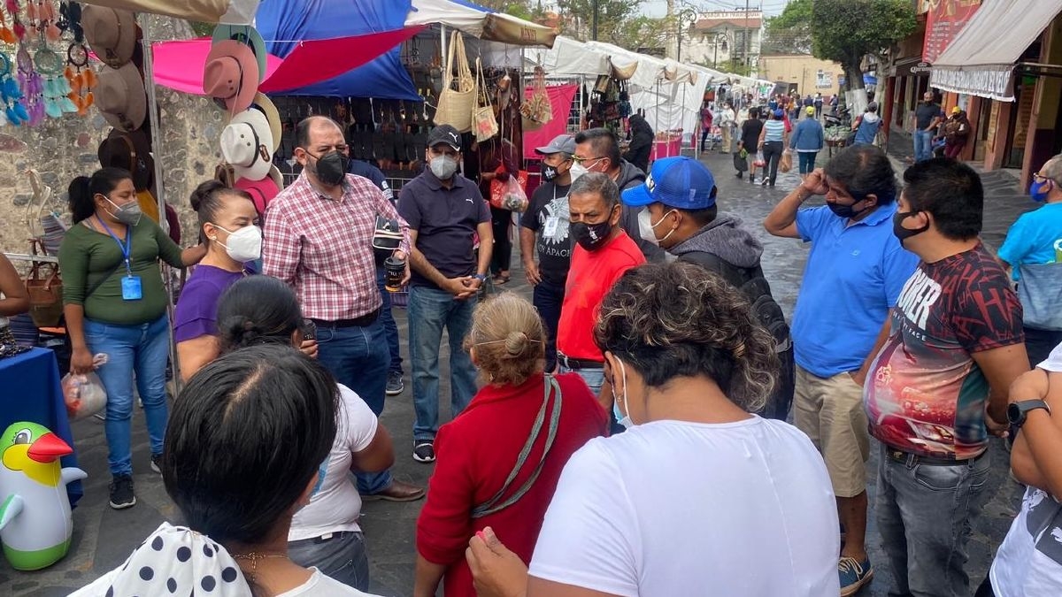 Refuerzan filtros sanitarios en mercado de Yecapixtla