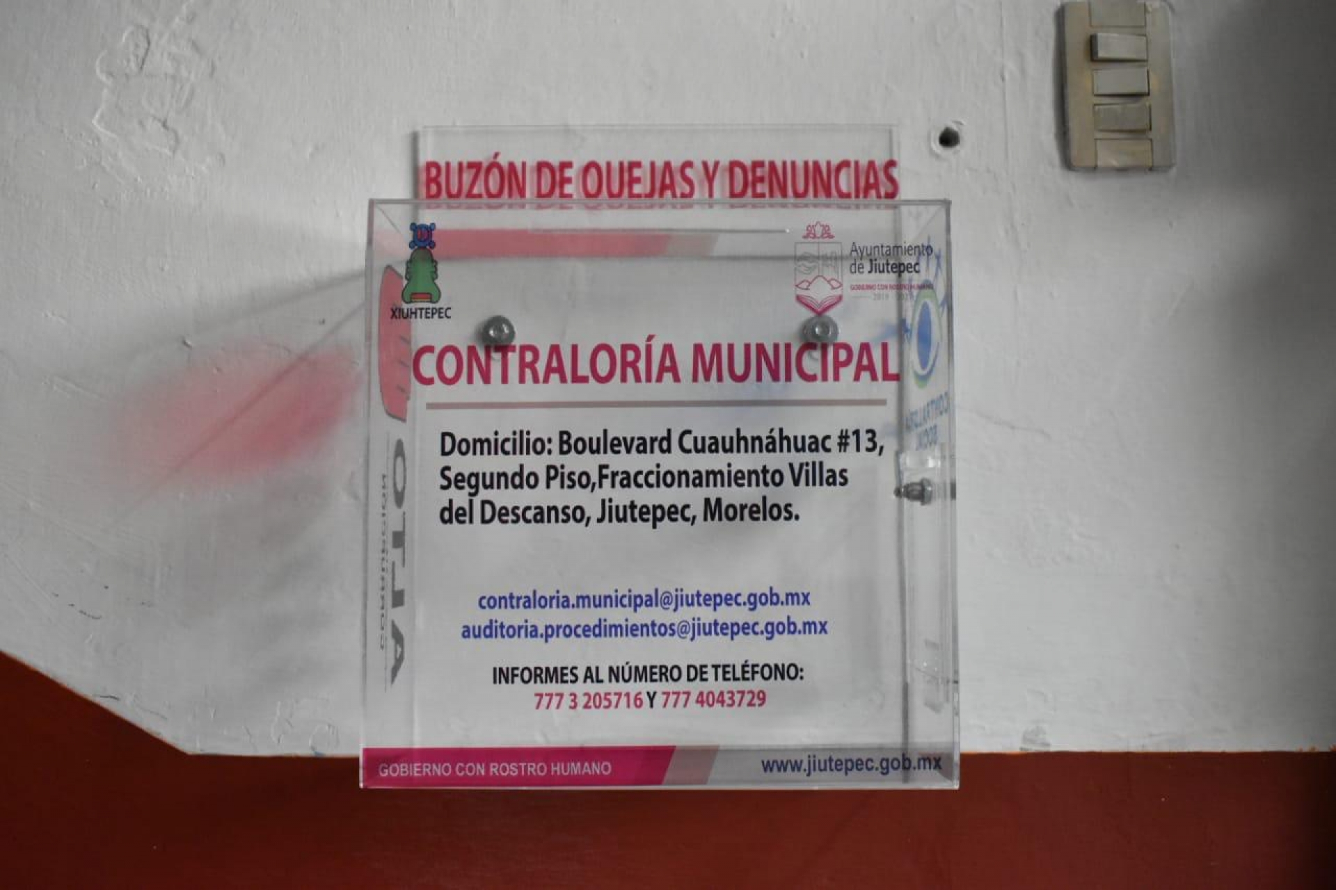 Fortalece Ayuntamiento de Jiutepec combate a la corrupción; instala buzones de denuncia
