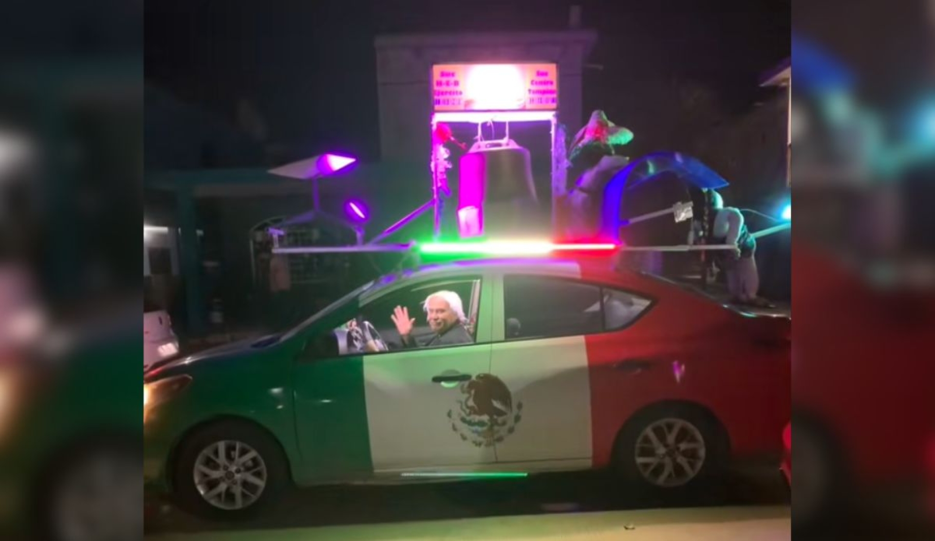 Taxista de Tamaulipas se viraliza al caracterizarse como Miguel Hidalgo