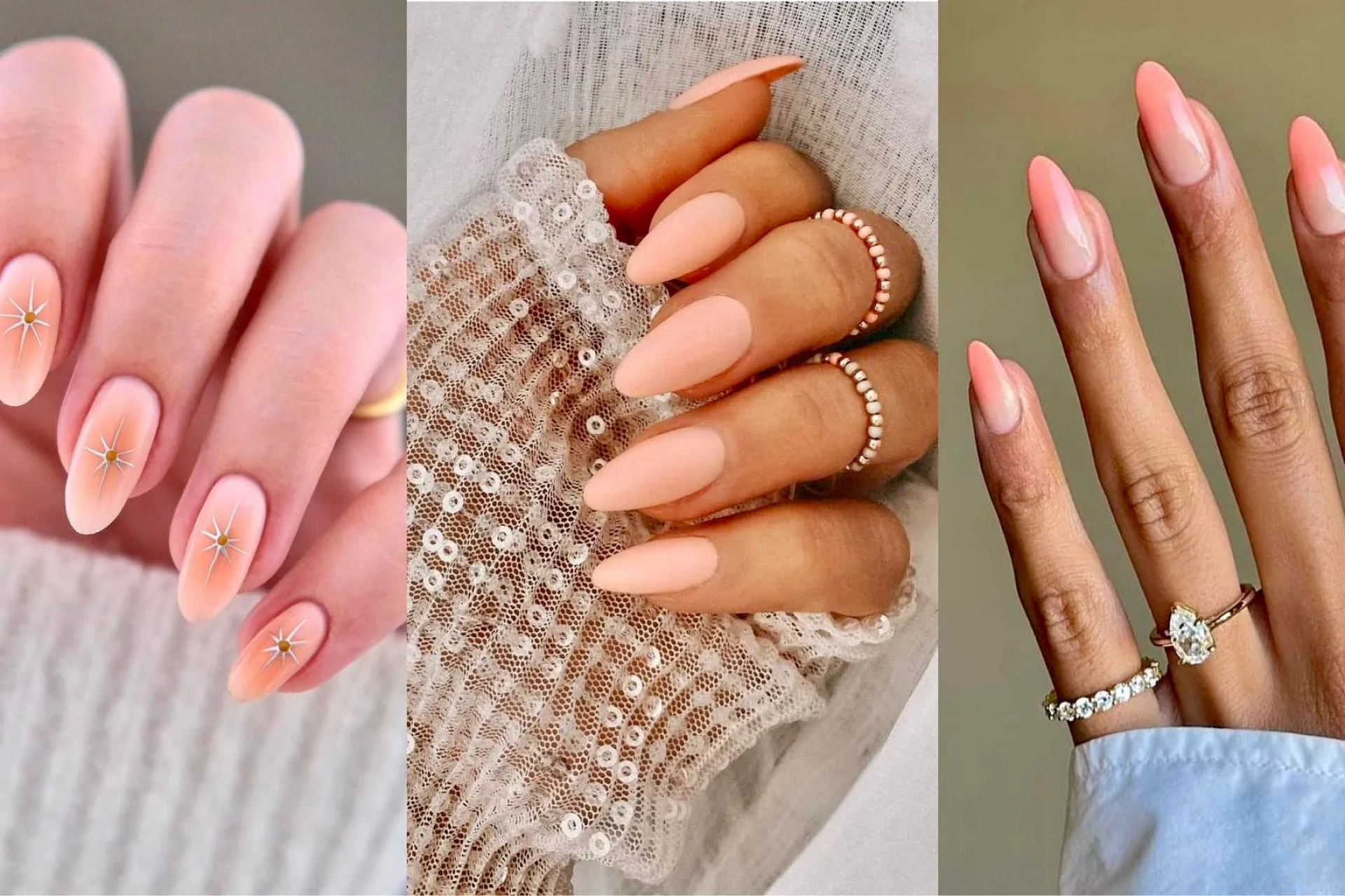 Brillo y creatividad: Descubre las uñas 'Peach Fuzz' en tendencia