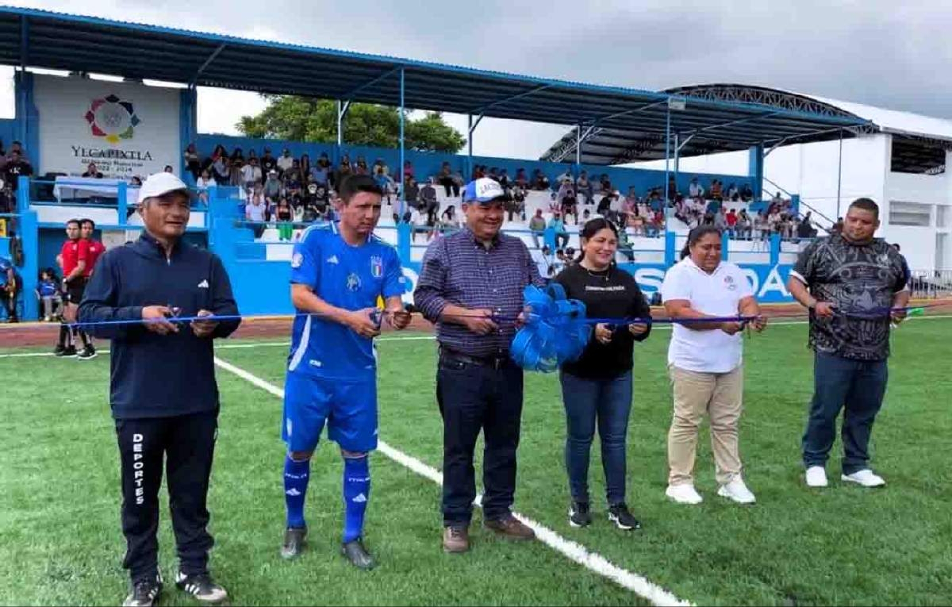 Remodelan cancha en la colonia Aquiles Serdán de Yecapixtla