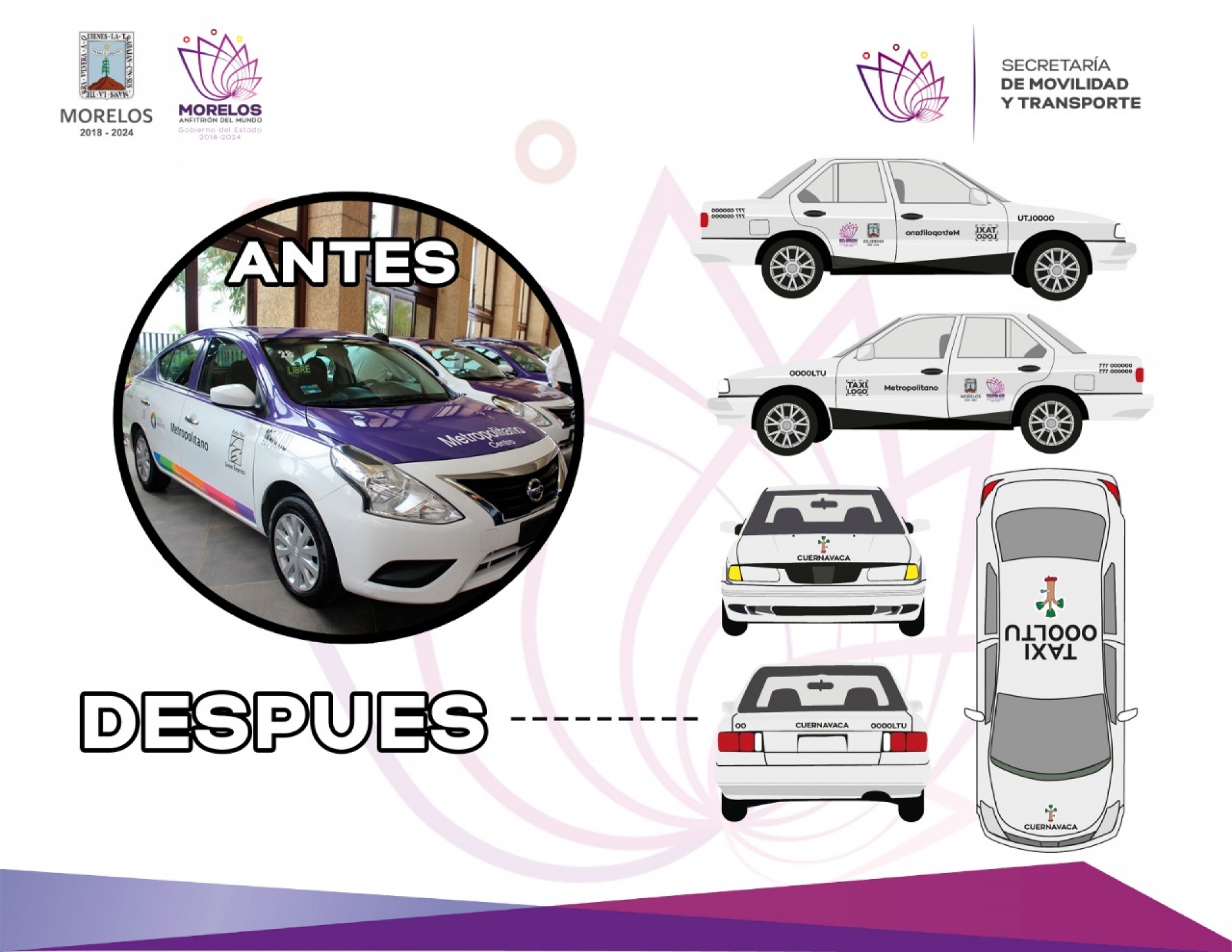 Tendrá nueva cromática el transporte público de Morelos