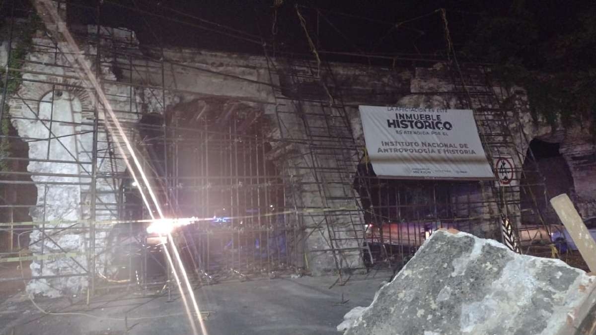 Fuertes vientos tiran andamios en acueducto de San Carlos