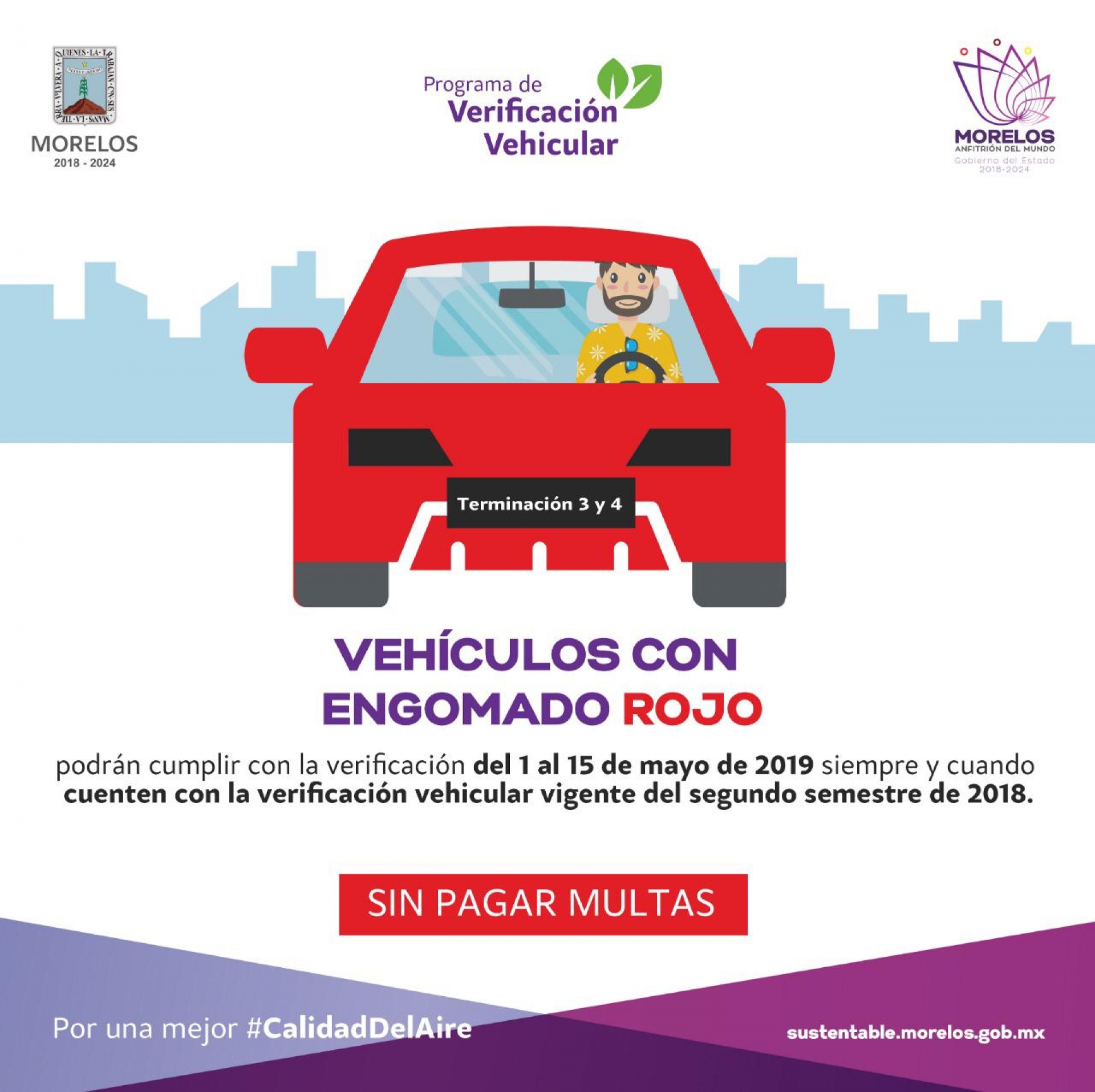 Anuncia SDS ampliación en la verificación para automóviles con engomado rojo