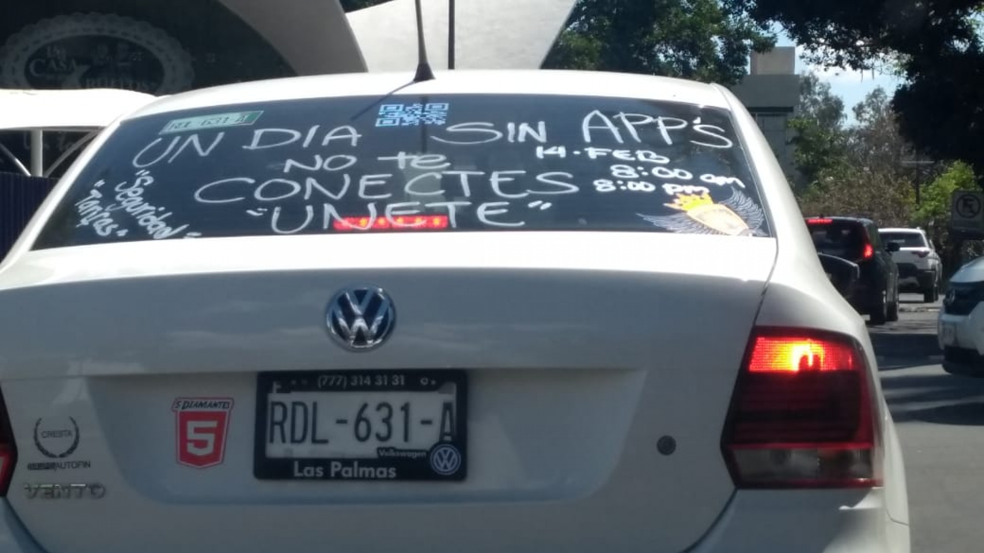 Protestan conductores de aplicaciones Uber y DiDi, #UnDíaSinApps