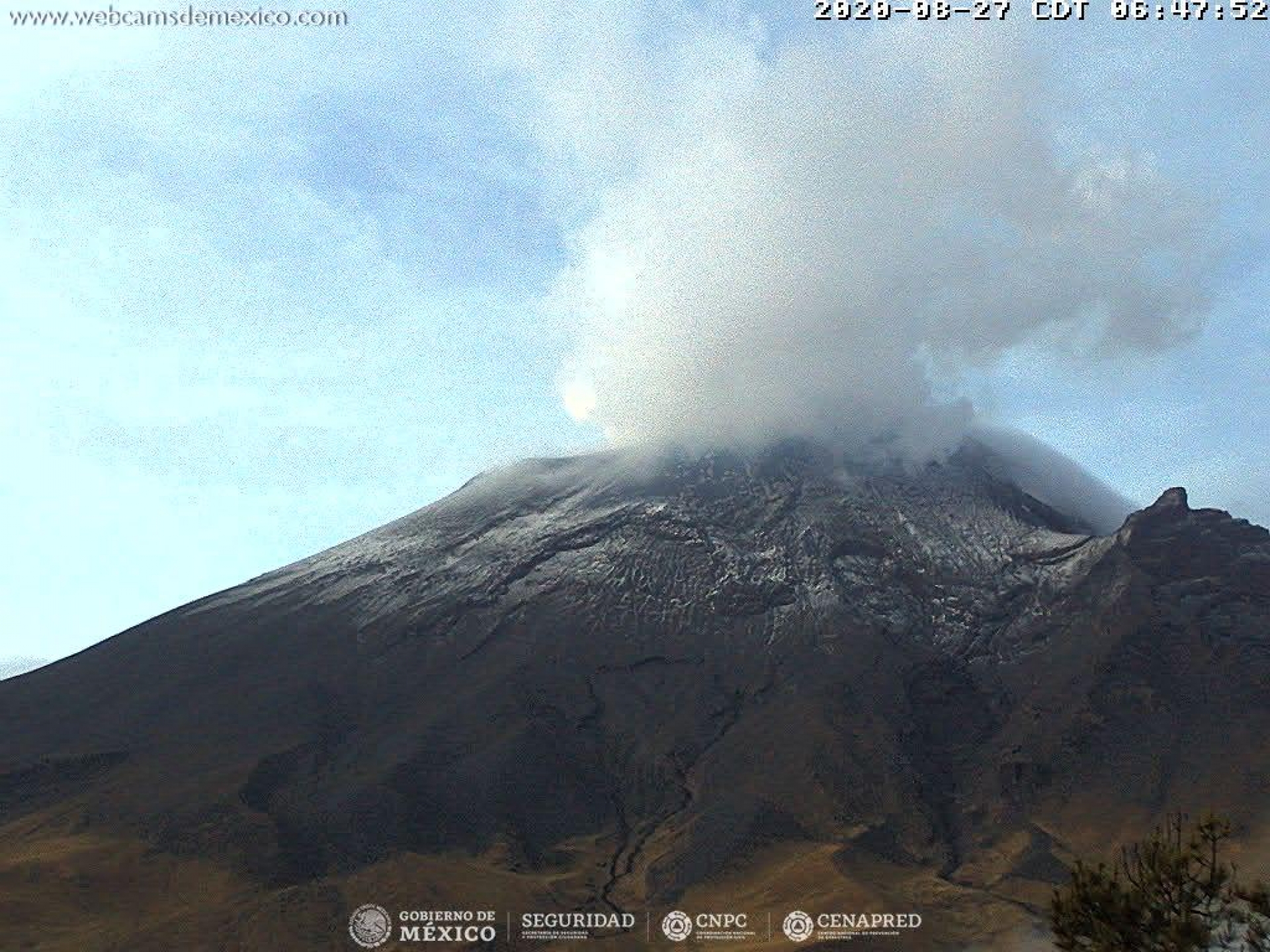 Identifican sistemas de monitoreo 208 exhalaciones del volcán Popocatépetl