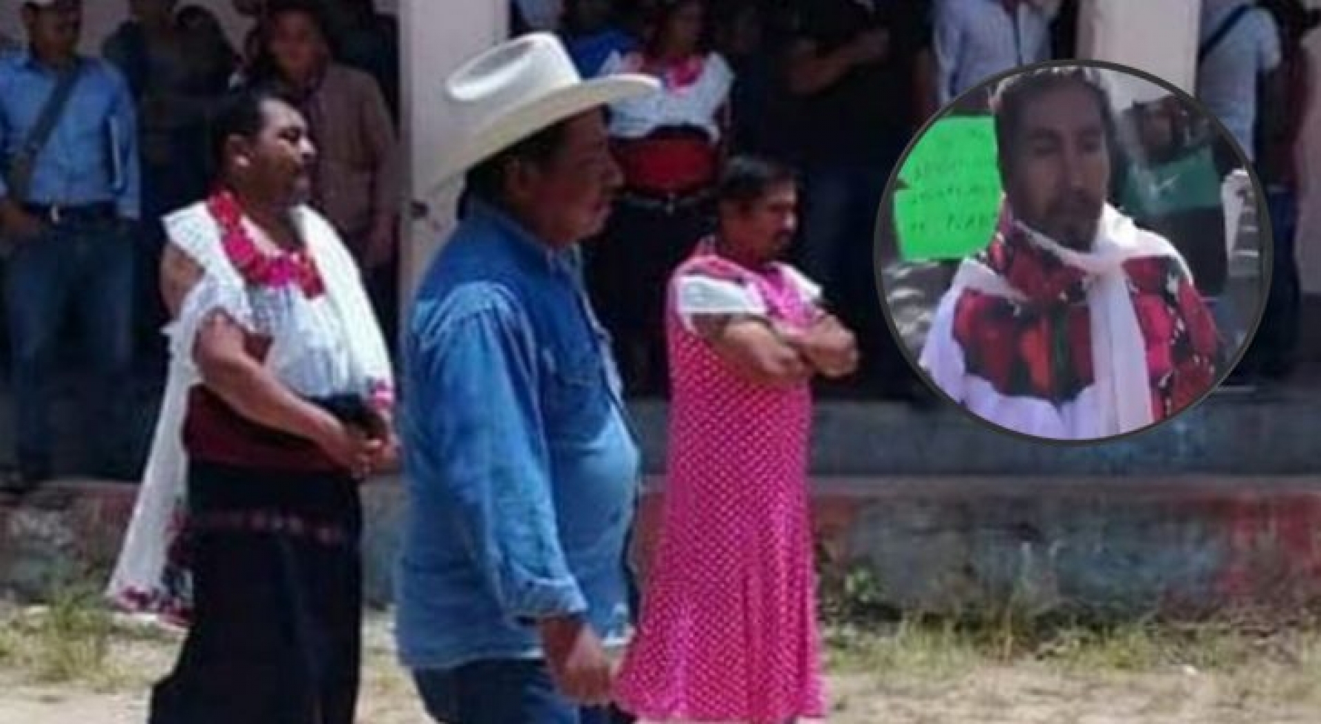 Por incumplir promesas, pobladores de Huixtán, Chiapas visten a su alcalde de mujer