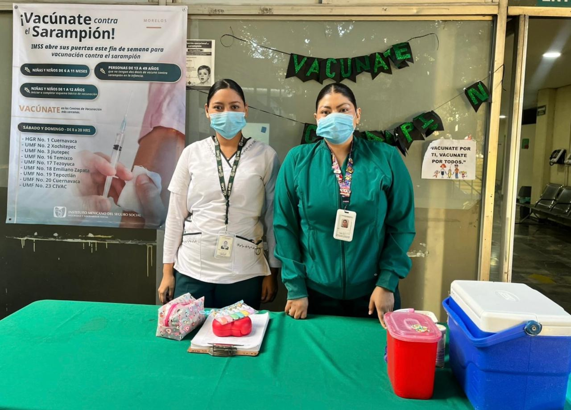 Continúa IMSS Morelos vacunación contra sarampión