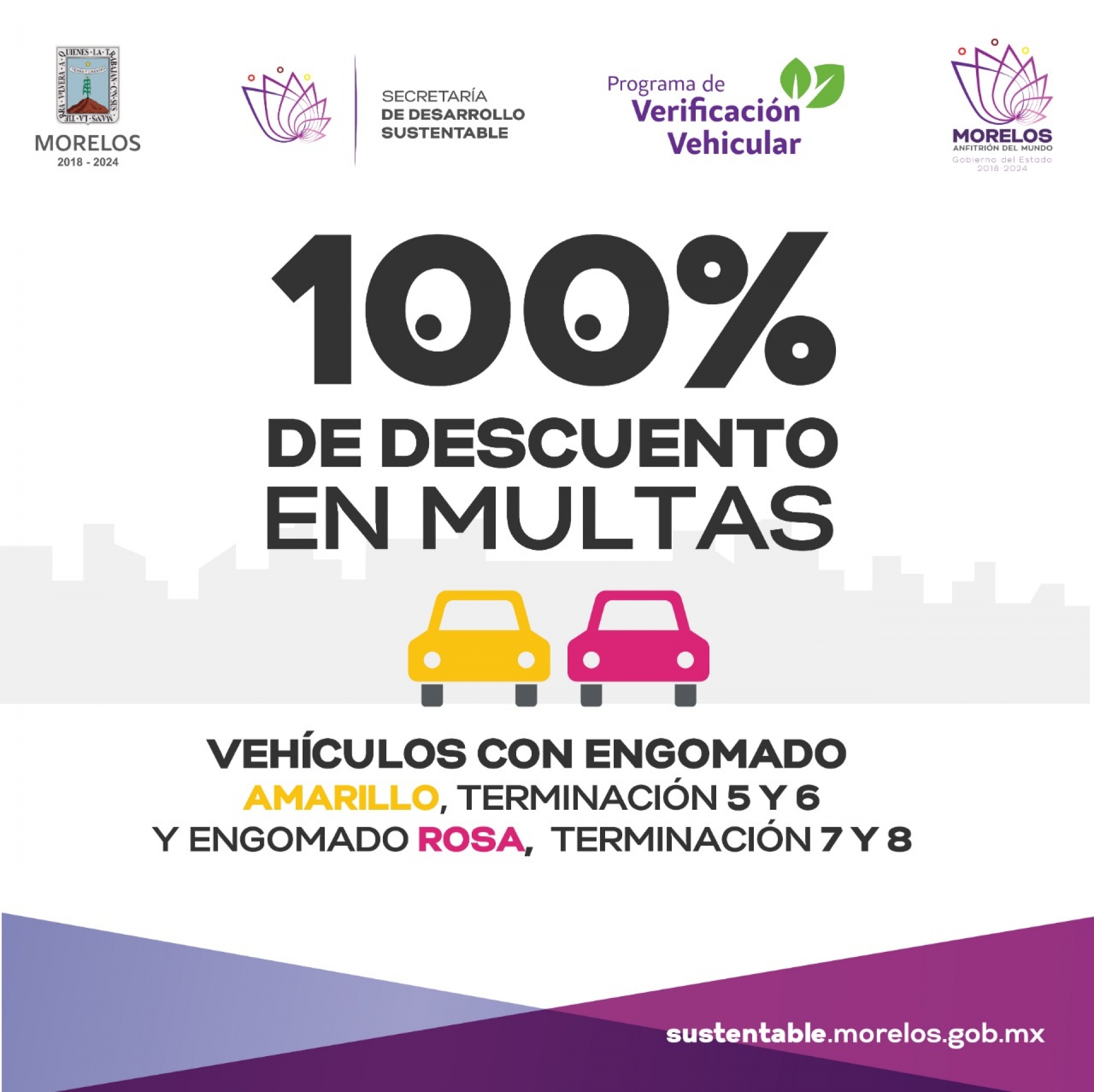 Anuncia SDS condonación de multas en verificación vehicular