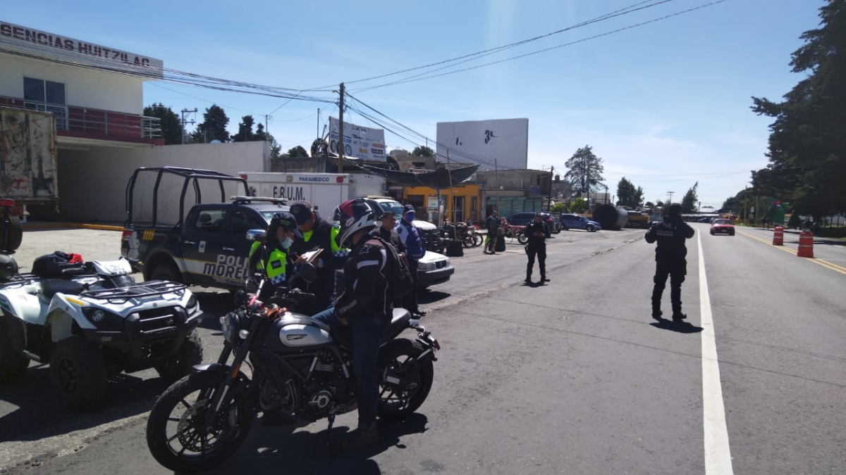 Realiza CES Morelos 'Operativo Moto Segura' en la carretera federal México-Cuernavaca