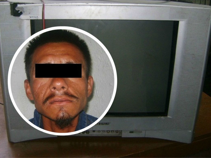 Atraparon a un hombre que robó un televisor