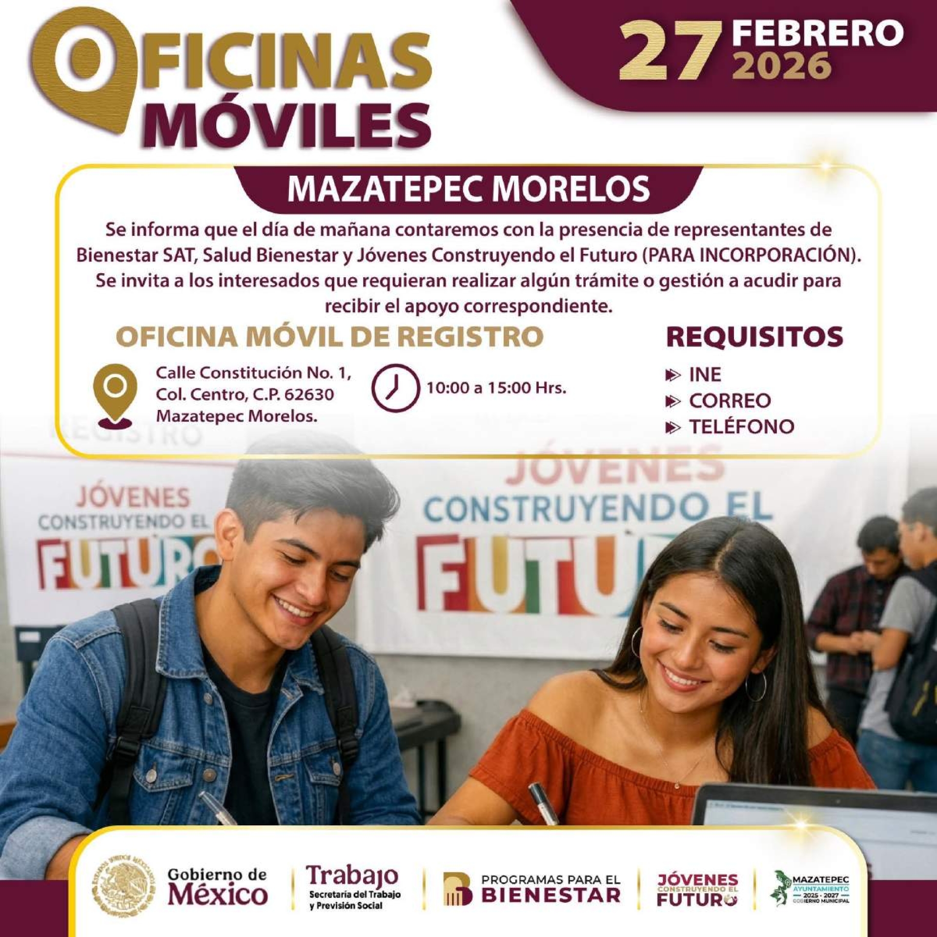 Acercarán servicios gubernamentales a Mazatepec